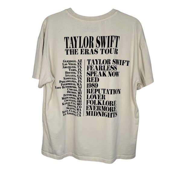 Taylor Swift Cream "The Eras Tour" T-Shirt, L - Picture 2 of 6